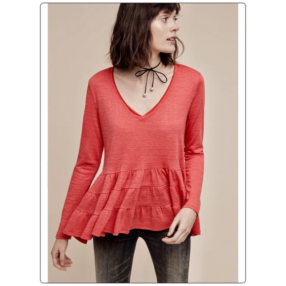 Anthropologie Tops - Anthropologie Peplum Tee NWOT